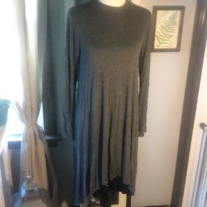 SWEET CLAIRE Mock long sleeve high/ low dress.